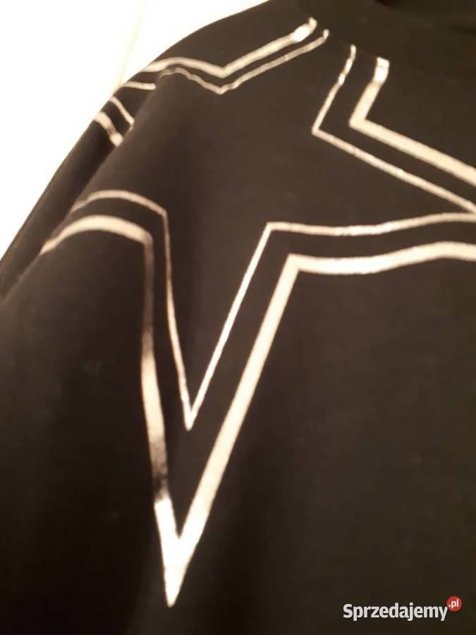 Bluza qs czarna z dwiazdą z cekinów Rozmiar 38(M) Stargard