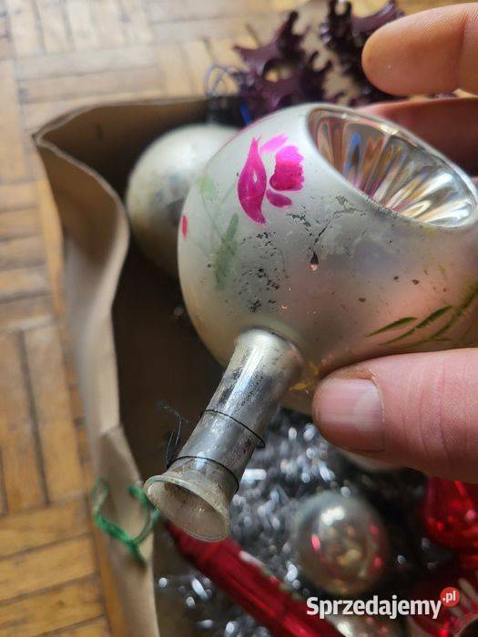 Bombki PRL stare ozdoby choinkowe szpic Warszawa