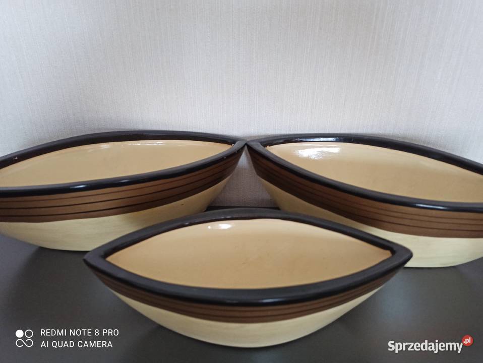 Doniczki osłonki ceramiczne PRL Warpechy Stare