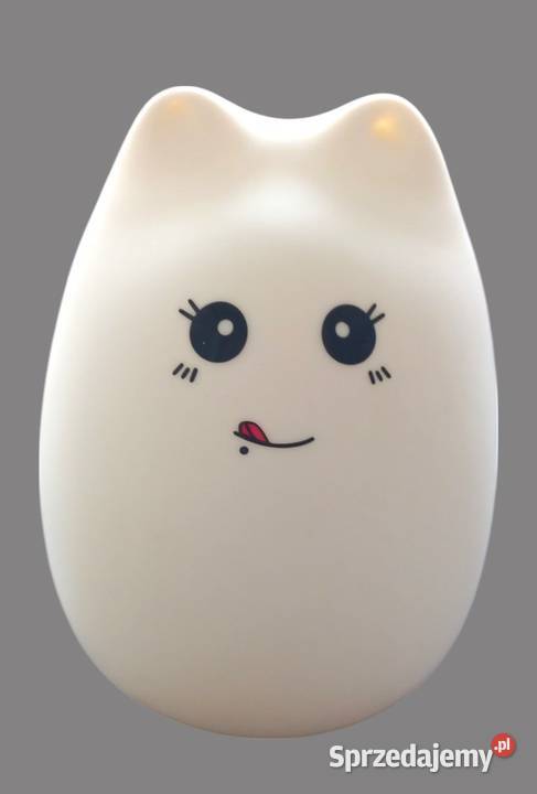 Lampka nocna silikonowa Kotek led na baterie Oświetlenie Chrzanów