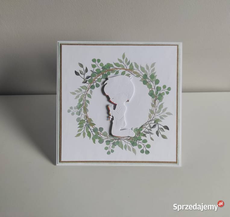 Kartka na Komunię Świętą ręcznie robiona Rękodzieło Łódź