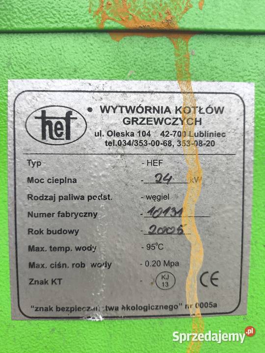 Sprzedam piec na węgiel i drzewo Brudzewice-Kolonia