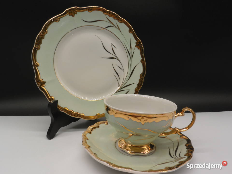 Zestaw śniadaniowy trio z porcelany Weimar Porcelana i szkło Raszków sprzedam