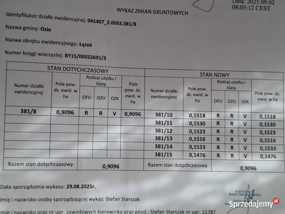 DZIAŁKA BUDOWLANA ŁĄŻEK KOŁO TLENIA BORY 60m Grunty i działki Łążek sprzedam