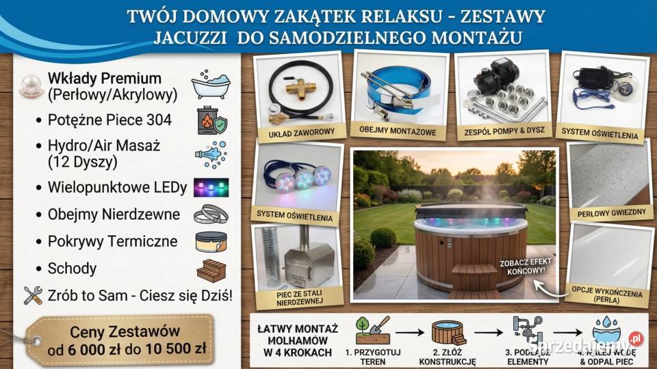 Zestaw do samodzielnego wykonania balii jacuzzi Starogard Gdański