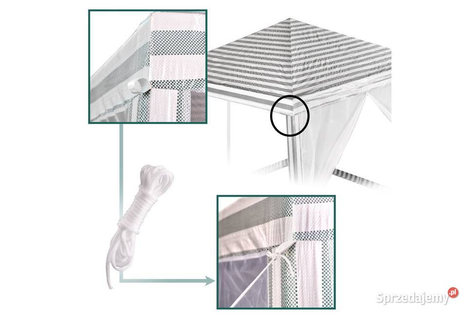 NOWY PAWILON NAMIOT Z Moskitierą 3x3m Biały małopolskie Kraków