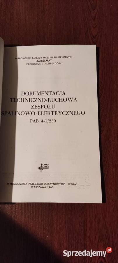 Dtr agregat prądotwórczy pan 4 1230 miękka sprzedam