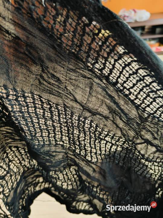 Szalik czarny ażurowy pomorskie Gdańsk