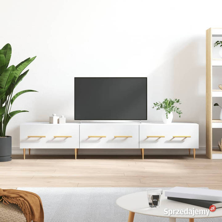 Szafka pod TV biała 150x36x30 materiał RTV Meble mazowieckie sprzedam