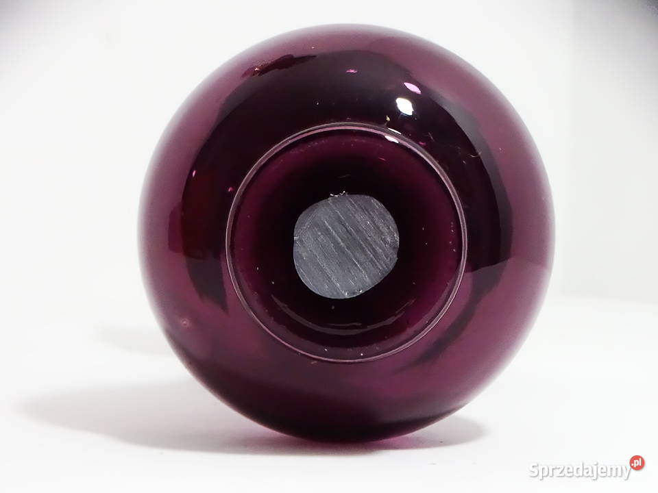 Wazon dekoracyjny z fioletowego szkła ręcznie Biłgoraj sprzedam