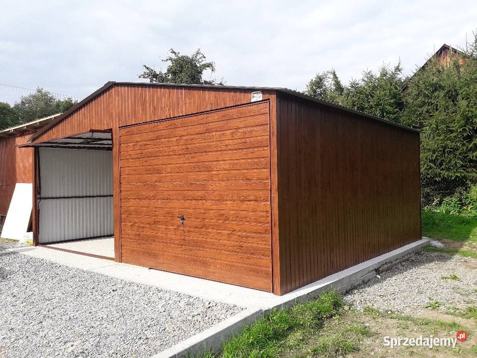 Garaż blaszany 37x5m BRĄZOWY garaże blaszane Krapkowice