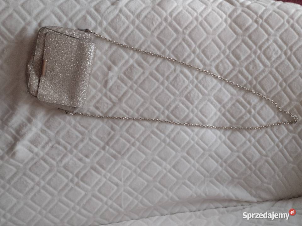Złota torebka listonoszka brokatowa z Londynu Kraków