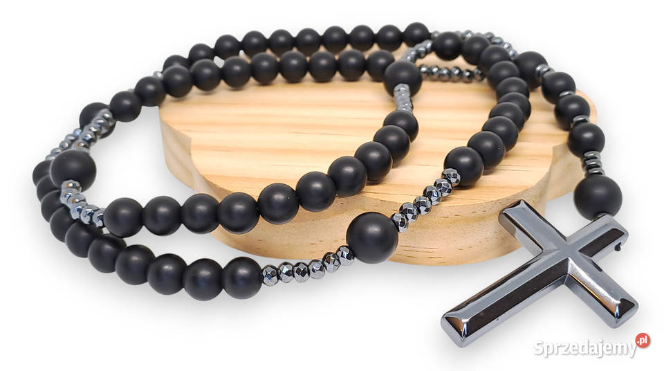 Różaniec z onyksu matowego ONYKS matowy 1261 Warszawa