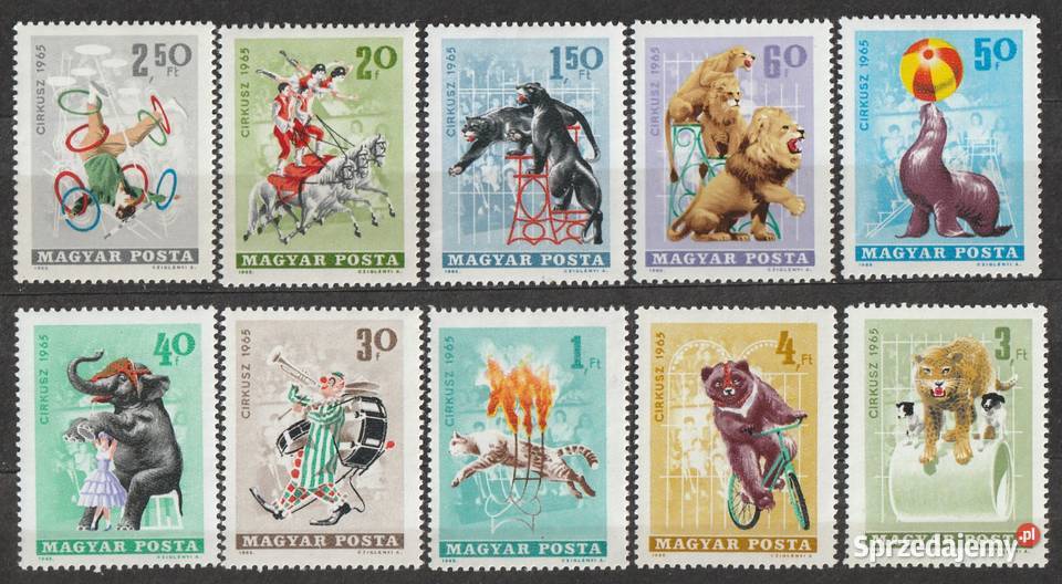 WĘGRY CYRK 1965 CZYSTE łódzkie Łódź