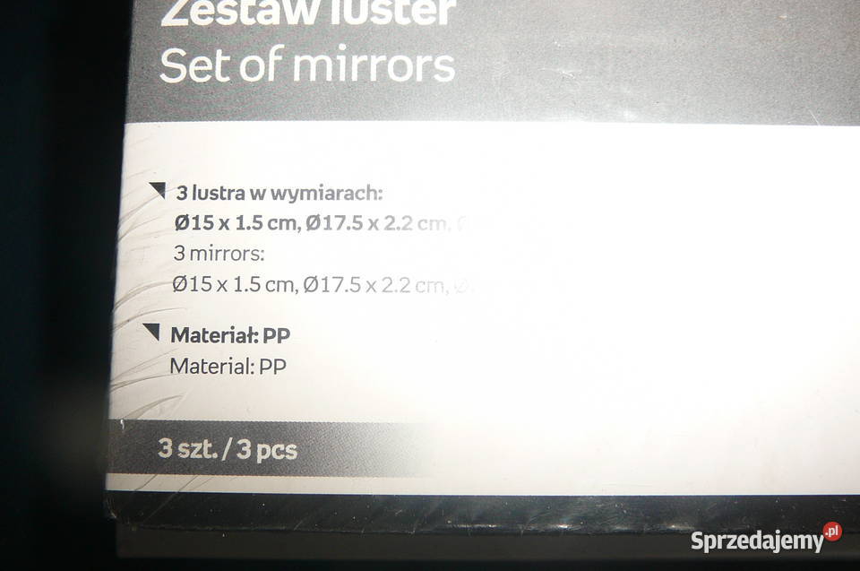 kpl 3 luster czarnych okrągłych Nowe Ceramika i szkło dolnośląskie Wrocław