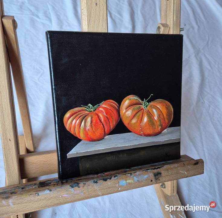 Pomidory martwa natura obraz na płótnie artysty Brzesko