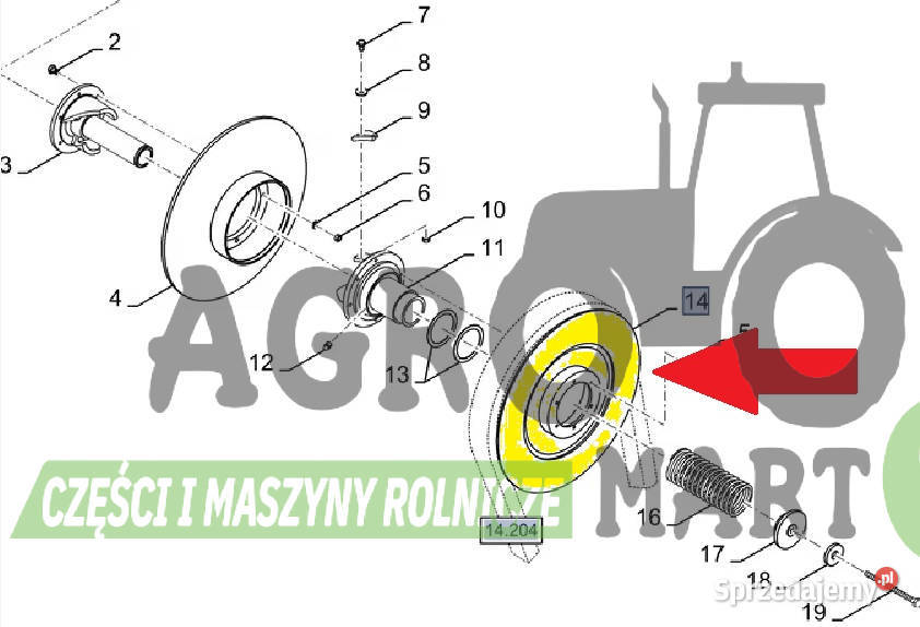 84334197 TARCZA WARIATORA CX DOLNA CNH Wichrów sprzedam