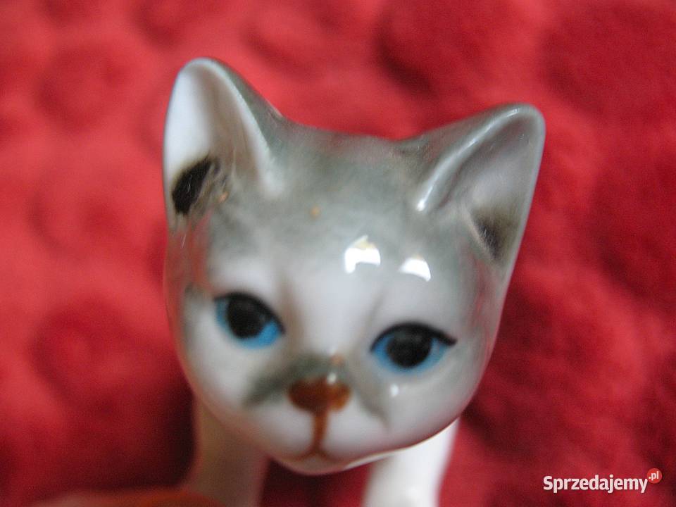 KOT pręgowany 45 x 10 x 4 Figurka z porcelany Siedlce sprzedam