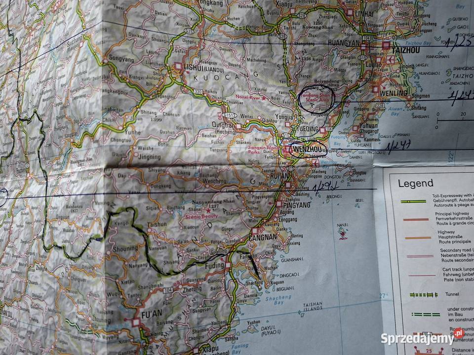 China South Nelles Map 1 1 750 000 przewodnik małopolskie Kraków
