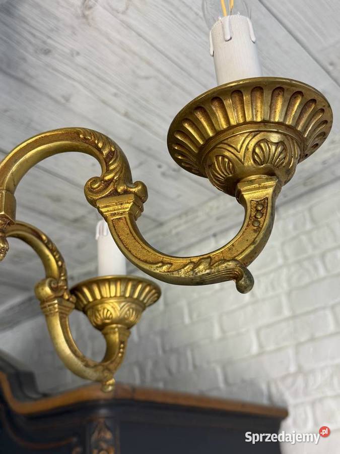 Włoski Żyrandol z brązu 53 GHIDINI BRONZE lata Warszawa