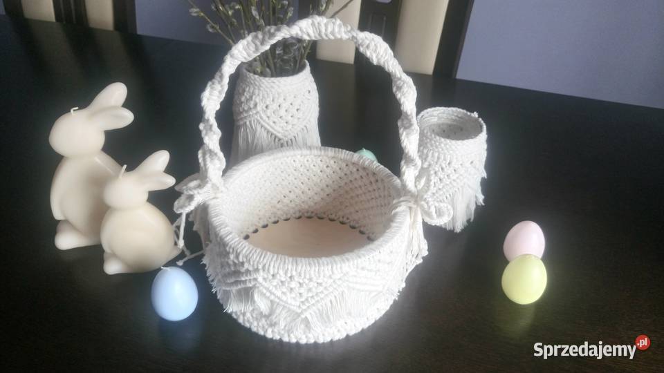 Koszyczek wielkanocnymakrama łódzkie Gomunice