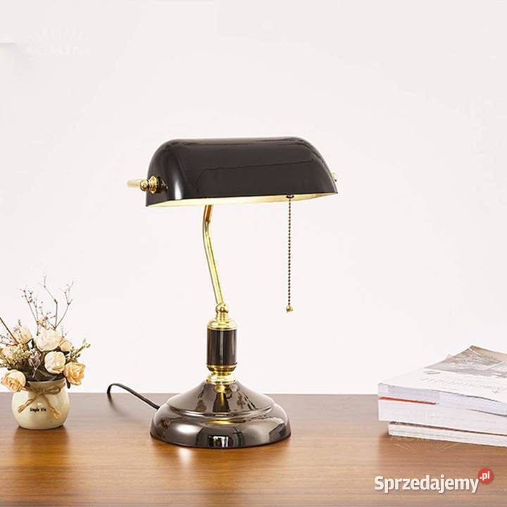 Czarna lampa stołowa w stylu vintage Zawiercie sprzedam