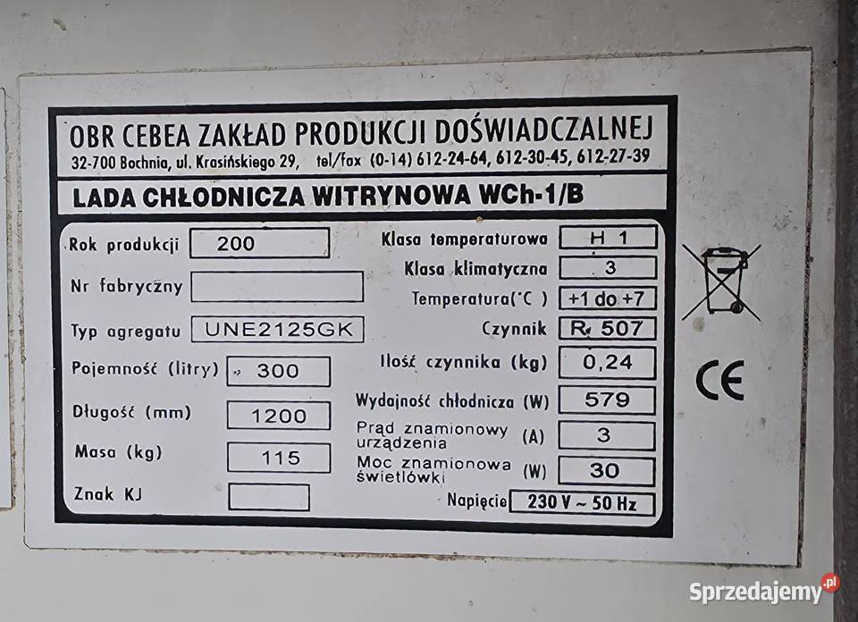 Witryna chłodnicza 26267