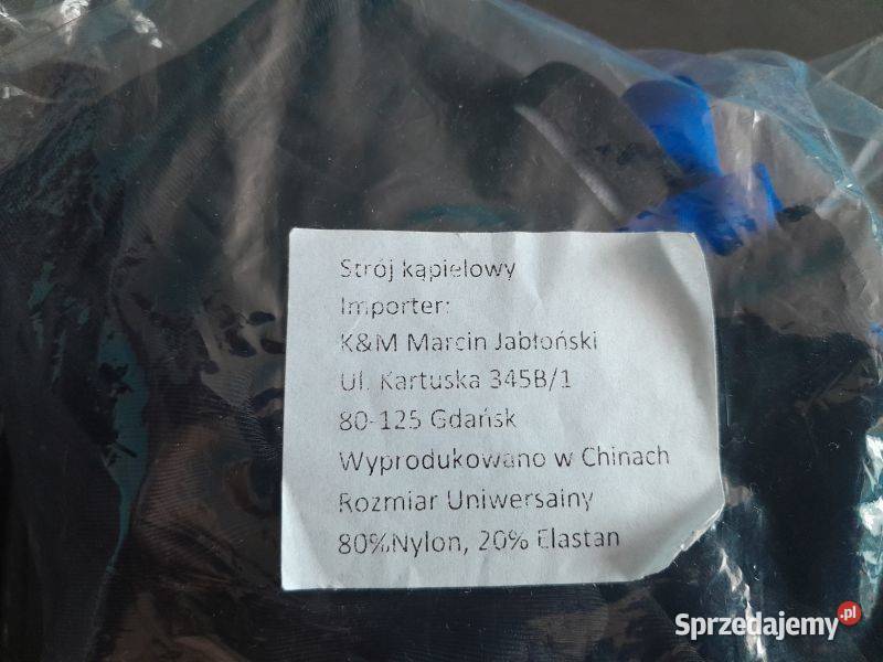 Strój kąpielowy dwuczęściowy czarnogranatowy Rozmiar 38(M) Siewierz