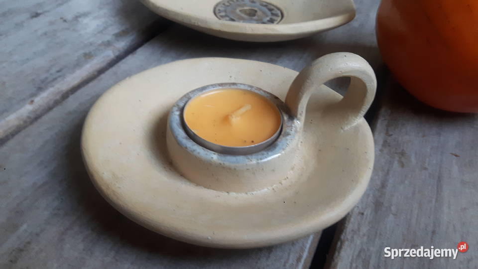 Świecznik ceramiczny ręcznie wykonany mazowieckie