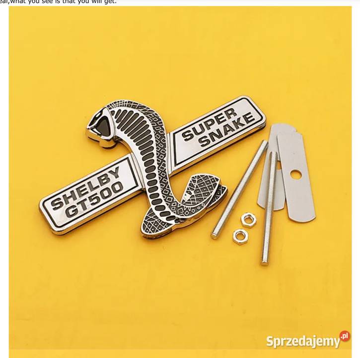 Emblemat Mustang Shelby GT500 dolnośląskie Ścinawa sprzedam