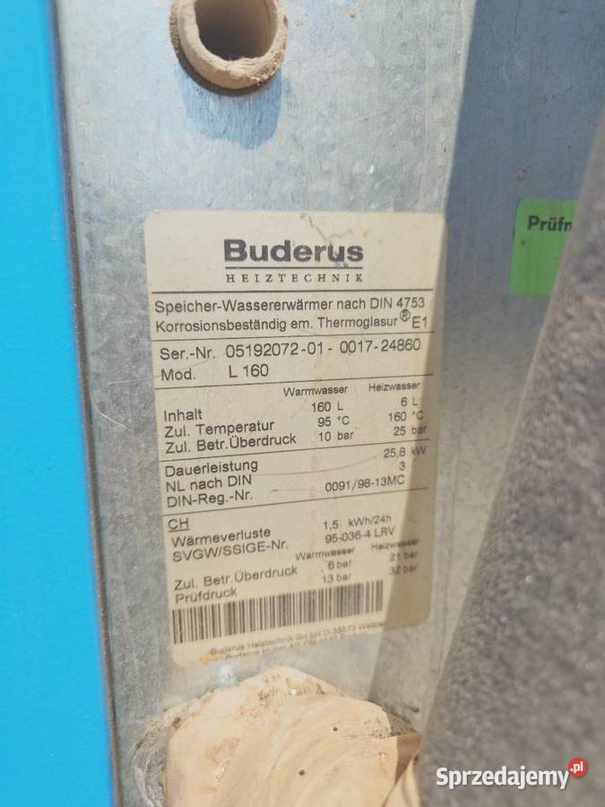 Piec na olej opałowy Buderus Kotły i Piece CO opolskie Korfantów sprzedam