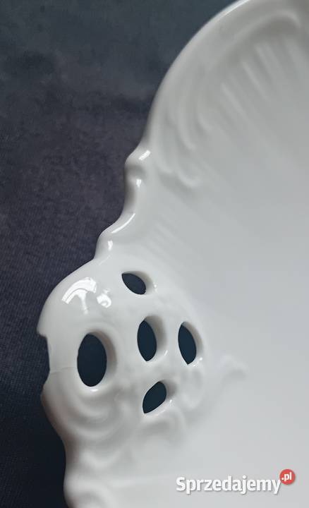 Biały talerzyk Rosenthal Moliere sygnatura z lat Porcelana i szkło Koźminek