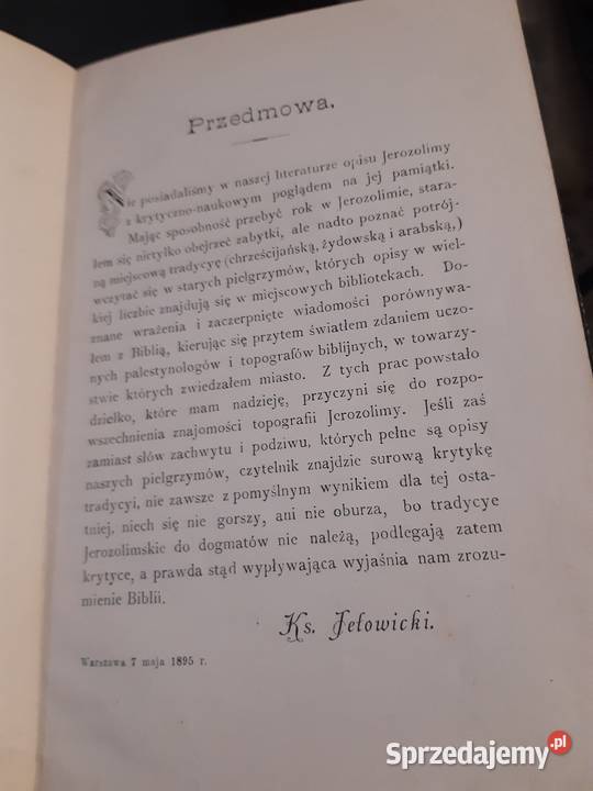 stara książka ptPrzechadzki Jerozolimie z 1897r Łomża