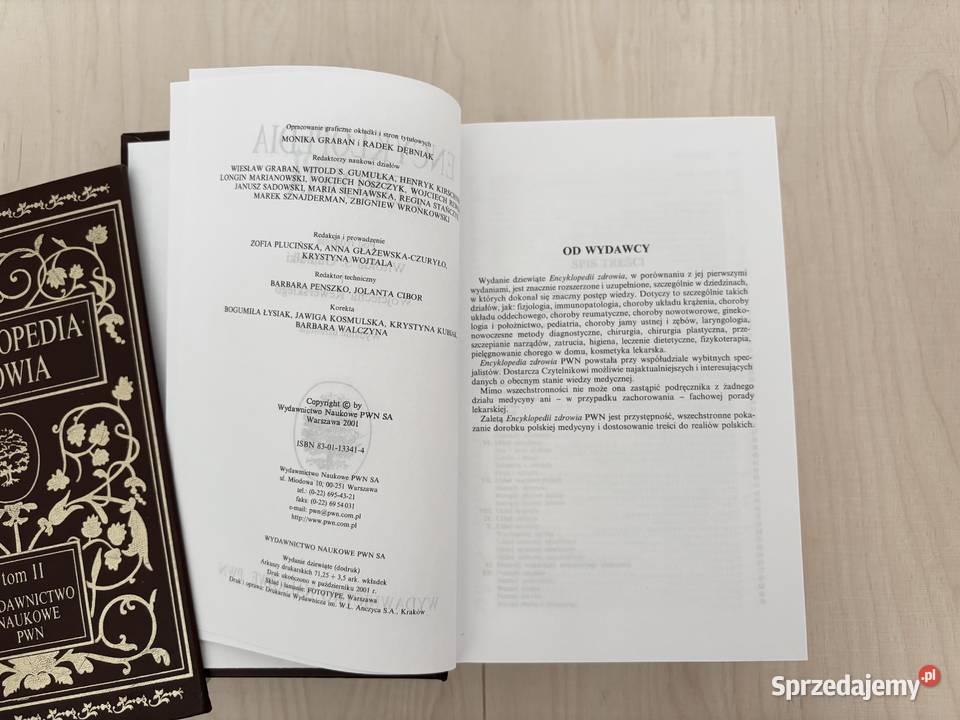 ENCYKLOPEDIA ZDROWIA 2 TOMY 2001 Myślęcinek