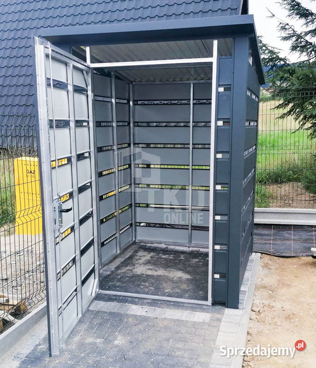 Wiata śmietnikowa 1x1m Antracyt Schowek ogrodowy Wągrowiec