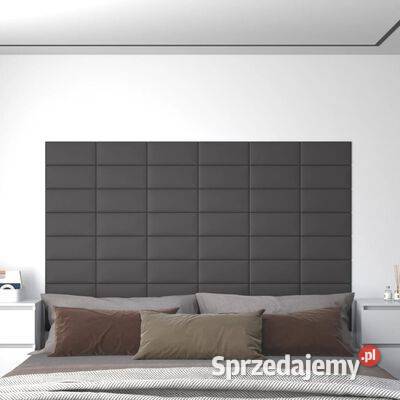 vidaXL Panele ścienne 12 szare 30x15 sztuczna Warszawa