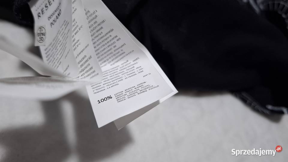 Koszulka krótki rękaw Tshirt Reserved XXL czarna śląskie Czeladź