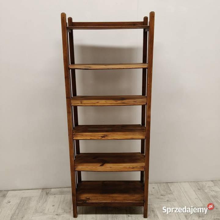 etażerka wysoka półka drewniana vintage design Radomsko sprzedam