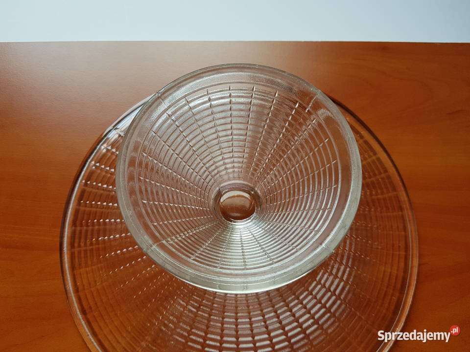 Patera tortownica kat H221 Hortensja szkło PRL Dąbrowa Górnicza