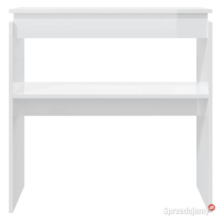 Stolik konsolowy biały wysoki połysk 80x30x80 sprzedam