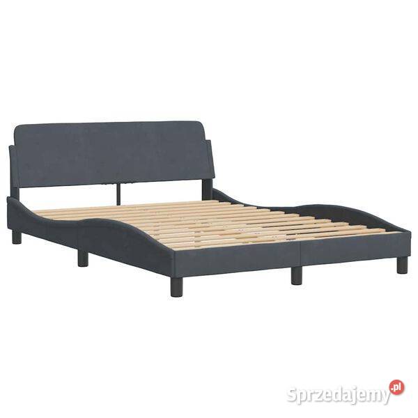 vidaXL Rama łóżka Dover ciemnoszara 140x200 mazowieckie Warszawa
