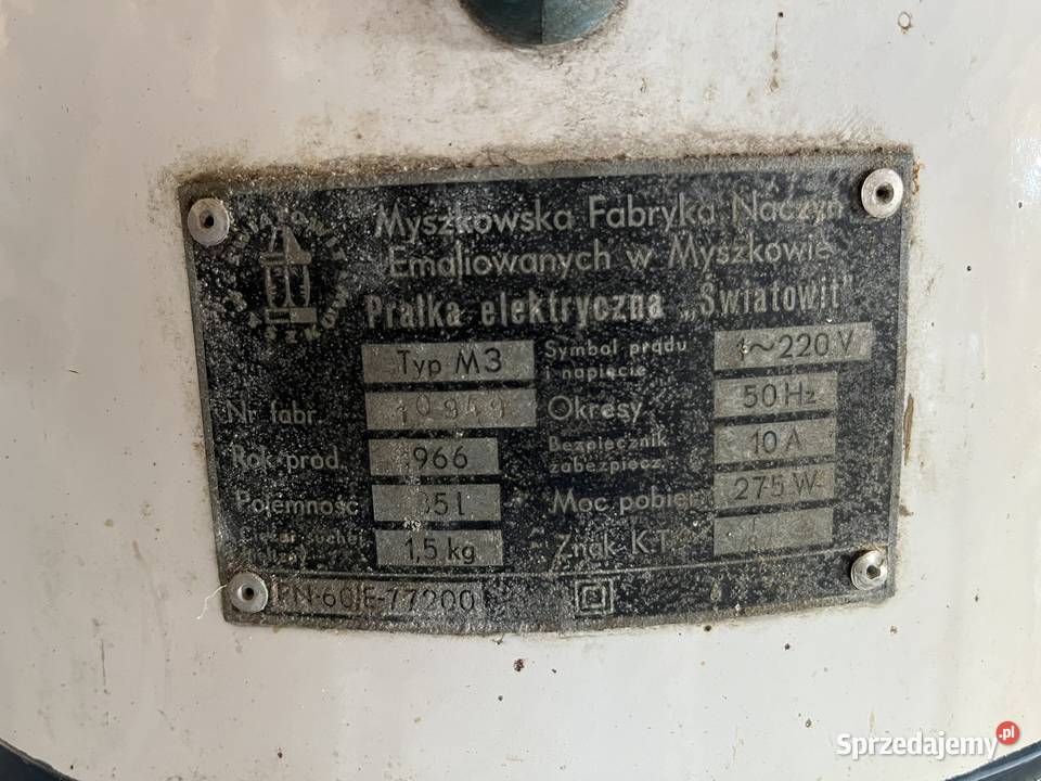 Pralka wirnikowa Światowit sprzedam