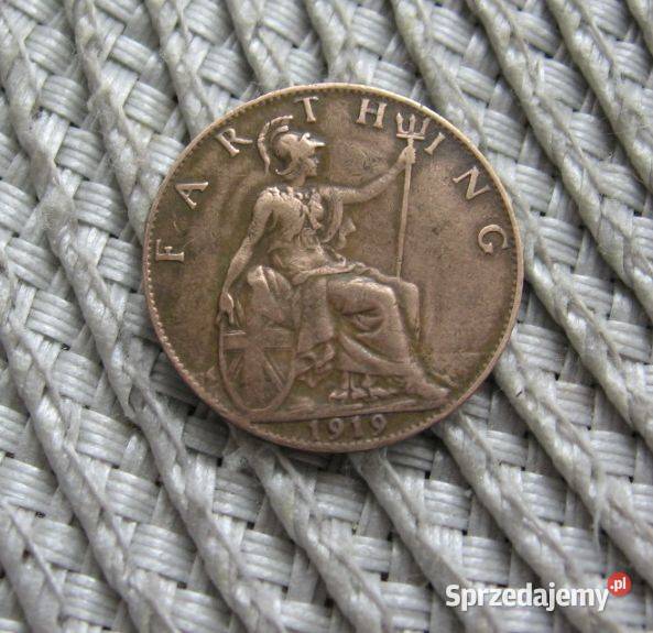 Wielka Brytania 1 Farthing 1919r Kalisz