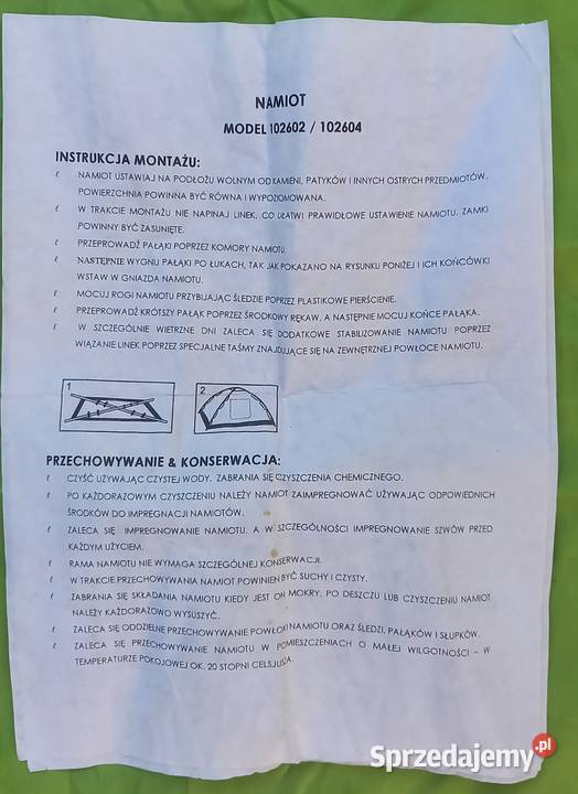 Namiot plażowy samorozkładający powłoka namiotu Turystyka Małkinia Górna