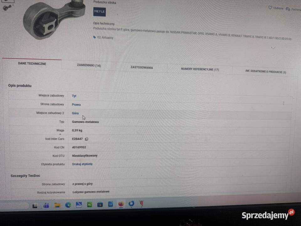 Poduszka silnika dostawcze małopolskie Bochnia