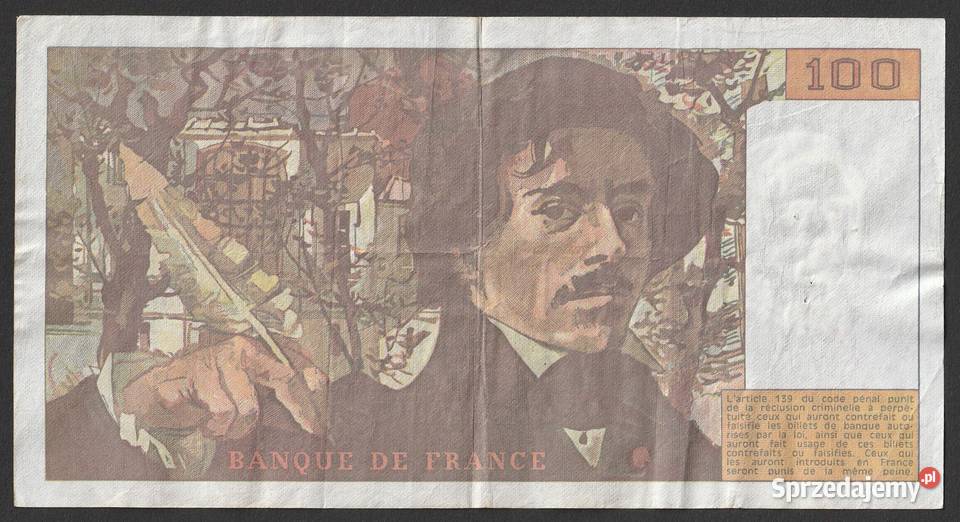 FRANCJA 100 FRANKÓW 1990 J158 Łódź
