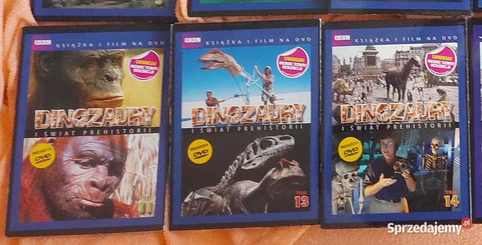 14 filmów DVD kolekcji Dinozaury i świat Chorzów