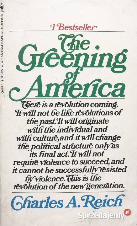 Książka The Greening of America Charles A Reich miękka