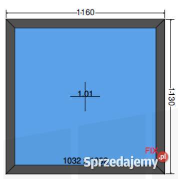 Okno PCV FIX 116x113 antracyt dostępne ręki Opole