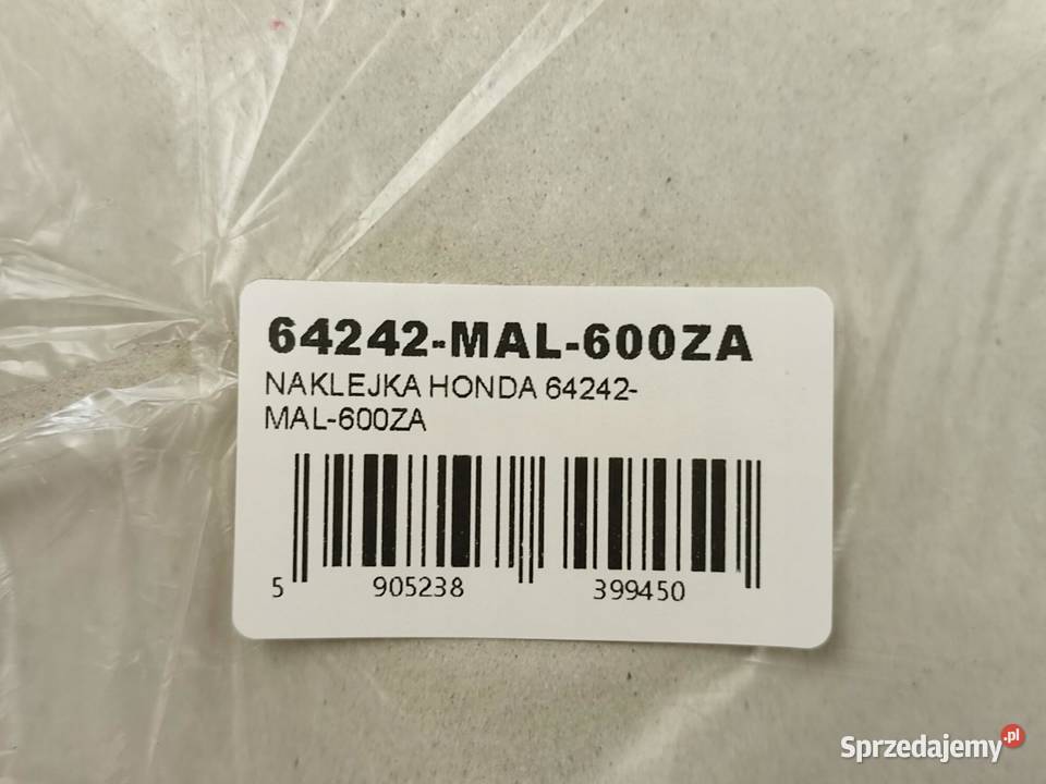 NAKLEJKA 600 LEWY BOCZEK HONDA CBR600F HURRICANE Tapicerki samochodowe